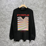 Purple Brand Long Sleeve T-Shirt Fashion Loose Long Sleeve Top