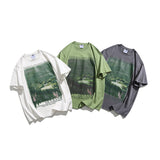 Men T-shirt Short Sleeve T-shirt Top Summer Half Sleeve Loose Casual
