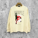 Purple Brand Long Sleeve T-Shirt Fashion Loose Long Sleeve Top