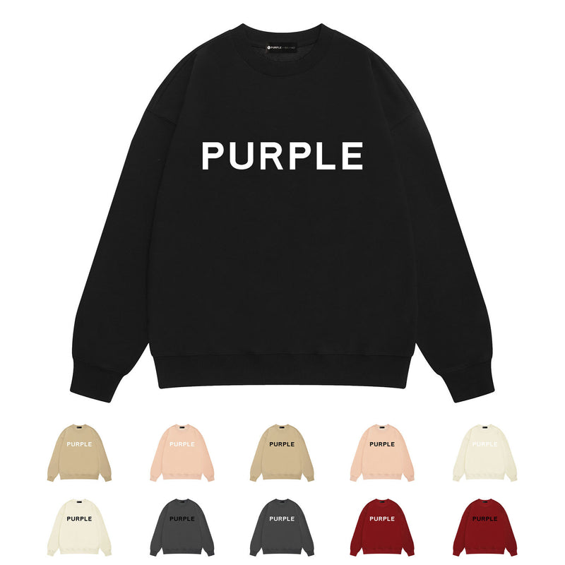 Purple Brand Sweatshirt Loose Crew Neck Sweater