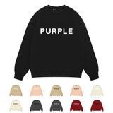 Purple Brand Sweatshirt Loose Crew Neck Sweater