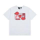 Vlone T Shirts Cloud Print Short Sleeve Men and Women Couple