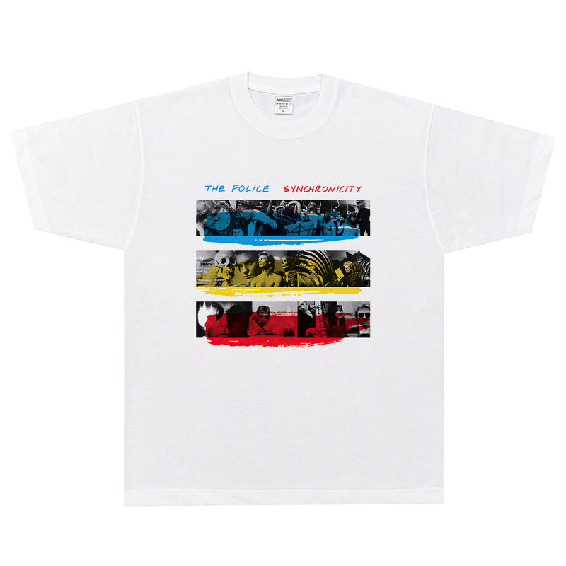 Rock Star T Shirt the Police Synchronicity T-shirt Rock Band American Retro Loose Short Sleeve