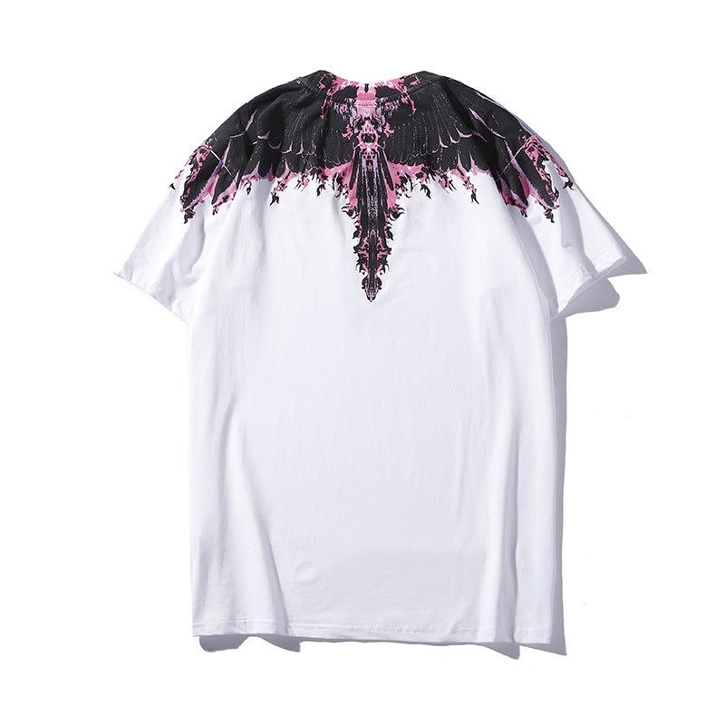 Marcelo Burlon T Shirt MB Wings Pattern Pure Cotton Men and Women Same Style