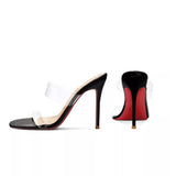 Louboutin-style red bottom shoes exportfrenchcl red bottom women's stiletto shoes sexy pointed toe flatsflats high heels fish mouth women's shoes
