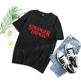 Stranger Things T Shirt Letter Print Short-Sleeve T-shirt Women's Bottoming Shirt