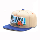 Trendy flat brimmed hat hawaii cap sunshade breathable