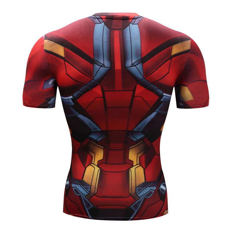 Marvel T Shirt Tight Men's Sports Fitness 3D Men's Clothing