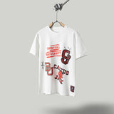 Travis Scott T Shirts x Mitchell x Ness Boston University Hand-Drawn Short Sleeve