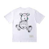 We11 Done T Shirts We11done Logo Green Label Bear Print Summer Casual Men and Women Same Style