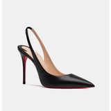 Louboutin-style red bottom shoes cl red bottom flats back elastic thin heel women's high heels pointed toe wedding shoes cm.cm.cm back elastic sandals