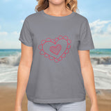 Valentine's Day T-Shirts Couple Love Print Sweet Style