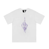 Vlone T Shirts Skull Palm Diamond Large V Printed Short Sleeve Men and Women Couple High Street Half Sleeve