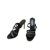 Louboutin-style red bottom shoes cl zipper high-heeled sandals accessible luxury red open toe casualgoatskin slippers creative stylish bag
