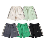 Palm Angels Shorts Flocking Alphabet Stripe Color Match Casual Shorts