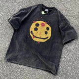 Mens Vintage T-Shirts SAINT MICHAEL CHO Short Sleeve Vintage Wash Casual