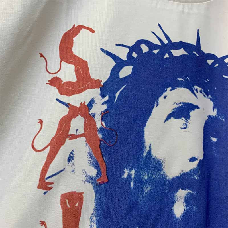 SAINT MICHAEL Vintage T Shirt Crew Neck Short Sleeve