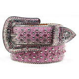 Hip-hop punk rhinestone belt punk style