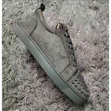 Louboutin-style red bottom shoes european station cl rivet shoes casual sneakers sneakers fashioneasiest for match loafers genuine leather shoes