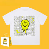 Drew T Shirts Short-Sleeved Clothes T-shirt Smiley Face Graffiti
