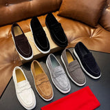 Louboutin-style red bottom shoes cl red bottom shoes mencasual loafers genuine leather slip-on loafers fashioneasiest for matchcasual shoes