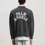 Palm Angle Sweatshirt Art Oil Painting Print Long Sleeve Crew Neck Sweater