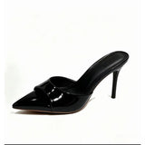 Louboutin-style red bottom shoes exportfrenchcl red bottom women's stiletto shoes sexy pointed toe flatsflats high heels fish mouth women's shoes