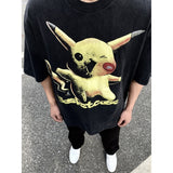 Mens Vintage T-Shirts VINTAGE Old Printed Crew Neck Short Sleeve T-Shirt