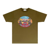 Rhude T Shirts Printed Trendy Pure Cotton