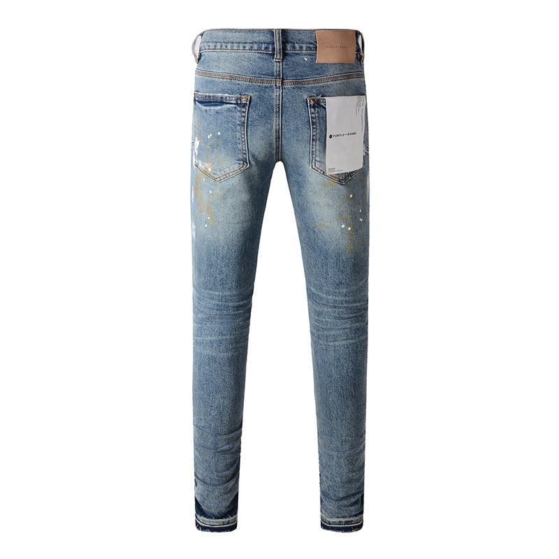 Purple Brand Jeans Pure Cotton High Street Trend #9077