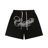 Mixed Emotion T-Shirt Embroidered Lapel Short Sleeve Shorts
