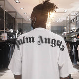 Palm Angels T Shirts Angel Short Sleeve Batwing Sleeve Men's and Women's T-shirt Trendy Half Sleeve