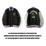Shark Print Jacket Men'S And Women'S Youth Fashion Street Baseball Jacket Jacket