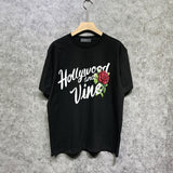 Amiri t shirts hollywood rose printing short sleeve