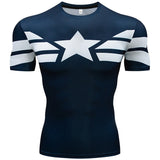 Marvel T Shirt T-shirt Tights Hero Tights Fitness Short Sleeve