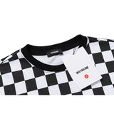 We11 Done T Shirts Plaid Logo Letter Offset Printing Loose Men and Women