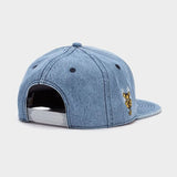 Trendy flat brimmed hat cowboy cartoon cat adjustable