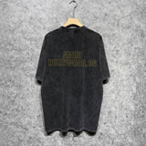 Amiri washed t-shirt oil painting flying eagle short sleeve