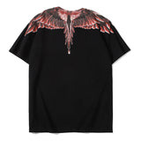 Marcelo Burlon T Shirt MB Brown Wings Pattern Pure Cotton Men and Women Same Style