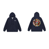 Stussy Hoodie Zip-Up Cardigan Fleece Hooded Sweater