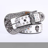 Hip-hop punk rhinestone belt skull stylish belt