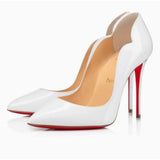 Louboutin-style red bottom shoes exportcl red bottom pointed toe stiletto high heels women's patent leather flatsfashionsexyv mouth style flats
