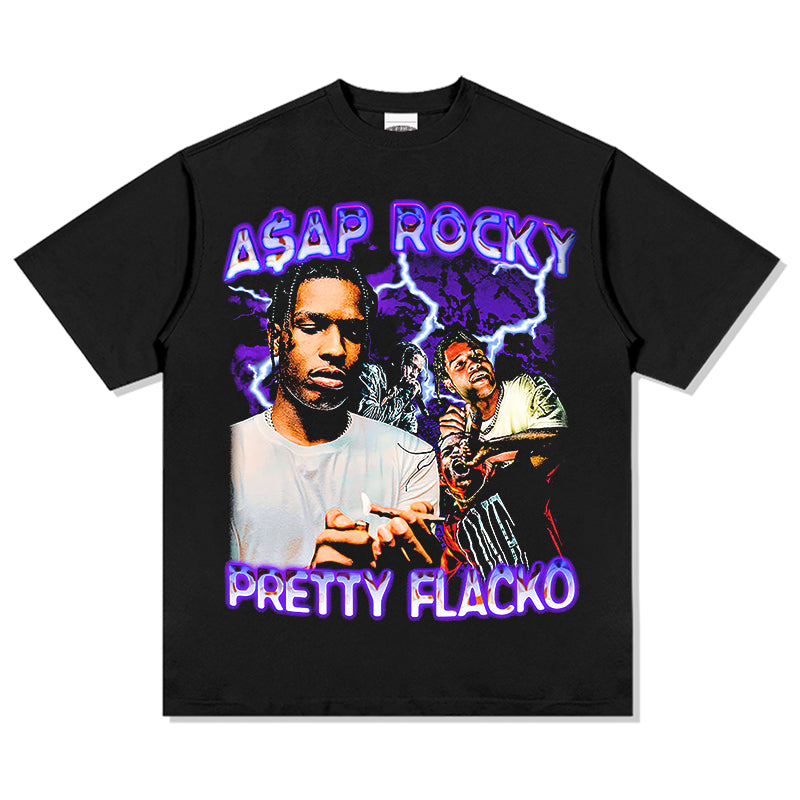 ASAP rocky purple lightning t-shirt