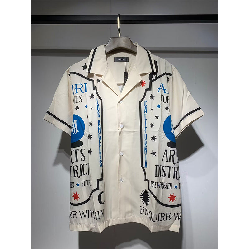 Amiri Shirt Fashion Print Couple High Street