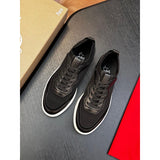 Louboutin-style red bottom shoes cl red bottom shoes men's fly woven patchwork genuine leather sneakers casualcasual breathable tie backlow ankleexport men's shoes