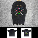 Amiri washed t-shirt billiard cue short sleeve