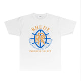 Rhude T Shirts Printed Trendy Pure Cotton