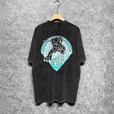 Amiri washed t-shirt black panther short sleeve
