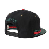 Trendy flat brimmed hat biggie large letter embroider breathable