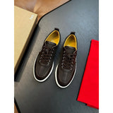 Louboutin-style red bottom shoes cl red bottom shoes calfskin color matching low ankle men's shoes business sports casual sneakers easiest for matchwhite shoes for men